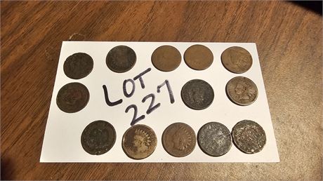 Mixed Indian Head Pennies Late 1800's to Early 1900's