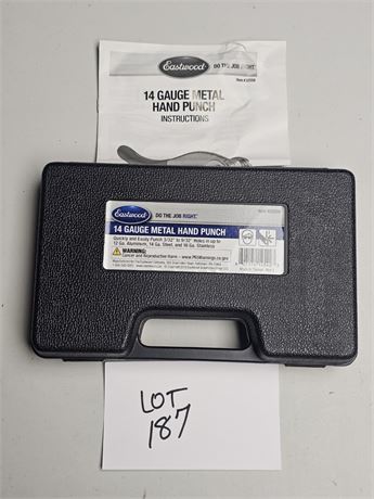Eastwood 14 Guage Metal Hand Punch