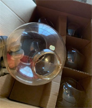 Galaxy Light Amber Glass Replacement Globes Model 9535 - 4 Boxes Total
