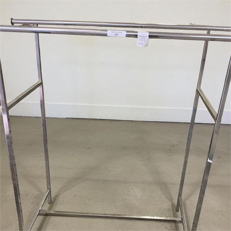 Metal Double Rail Clothing Rack Display