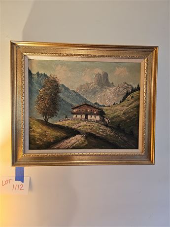 Signed Karner Country Oil on Canvas Painting