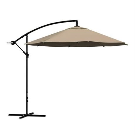 Pure Garden 50-LG1046 10ft Patio Umbrella Cantilever Hanging Outdoor Shade