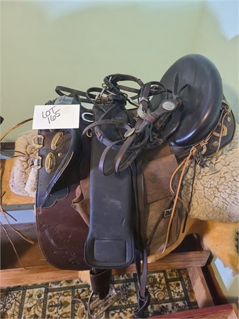 Stockman Bushrider Leather Riding Saddle / Halter / Bit / Saddle Bags & Reins