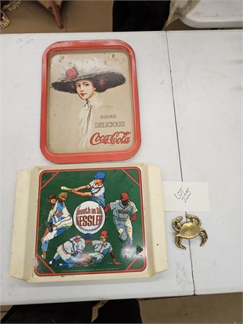 Metal Repro. Coca-Cola Tray / Kessler Tray & More