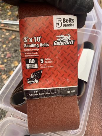 Sanding Belt Lot 3 inch x 18 inch