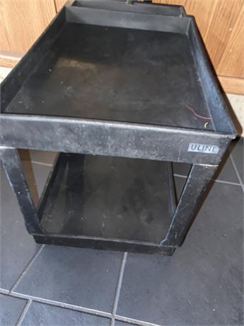 Uline Black 2 Tier Utility Cart