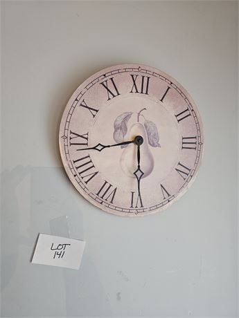 Large Battery-Operated Pear Wall Clock – 18" Diameter