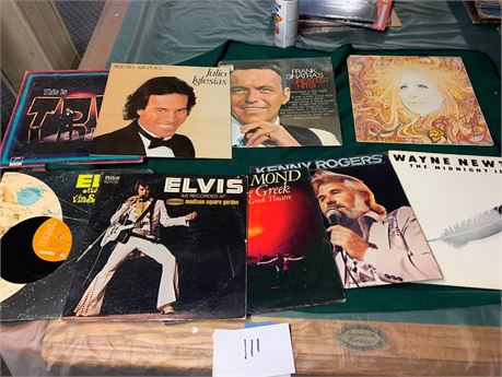 Vinyl Albums Records Elvis, Wayne Newton, Tom Jones, Frank Sinatra