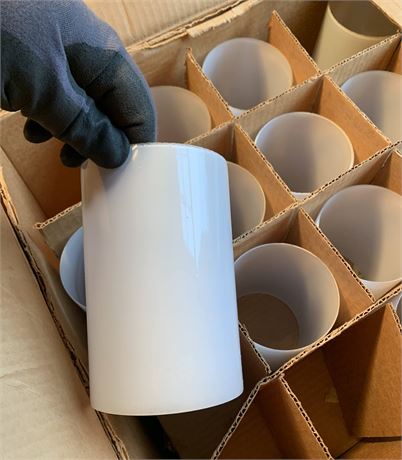 Cylindrical White Glass Globe, Opal Glass Globes & More