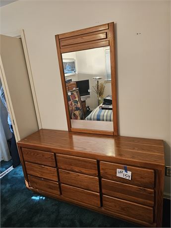 Basset Solid Wood Dresser with Mirror