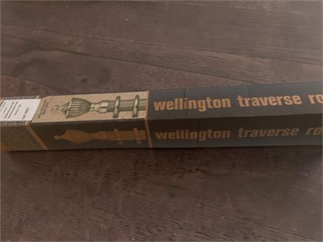Art Deco No. 222 Wellington Traverse Curtain Rod 50 - 86 Inch  x 1 Inch
