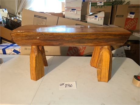 Heavy Log Stained Bench