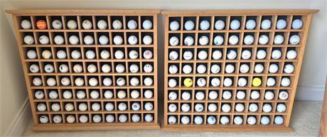 Souvenir Golf Balls W/Display Shelving