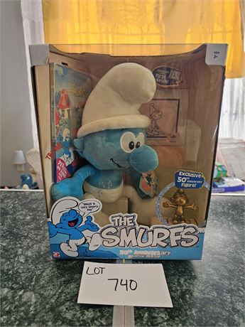The Smurfs 50th Anniversary Special Edition 2008 Plush Toy in Box