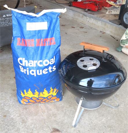 Weber Charcoal Grill, Bag of Charcoal