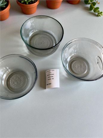 Anchor Hocking Clear Glass Mixing/Serving Bowl Set of 3