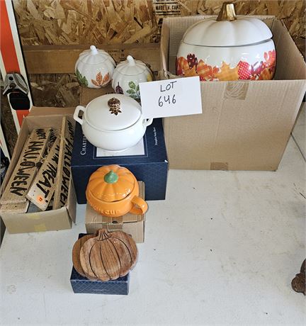 Mixed Fall Decor- Soup Tureen, Mug & More