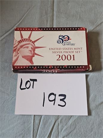 2001 "United States Mint Silver Proof Set"