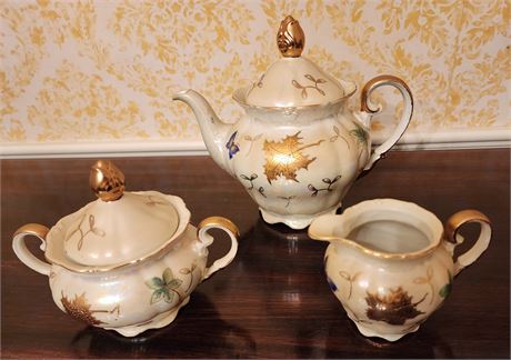 China Tea Pot, Creamer & Sugar