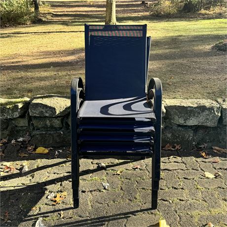 Set of 4 Stackable Patio Chairs