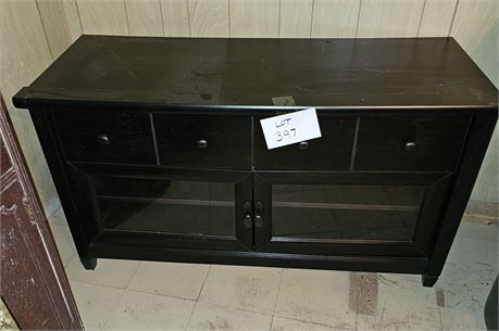 Black Entertainment Cabinet With Storage