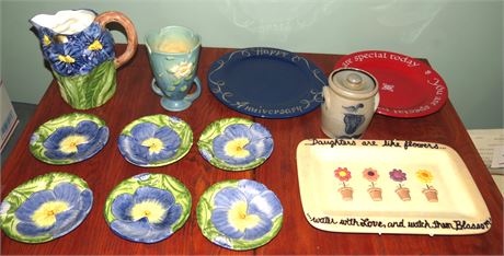 Mixed Pottery, Plates Lot