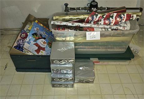 Large Lot of Christmas Wrap / Ribbon & Bows