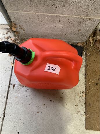 Orange Gas Can With Spout