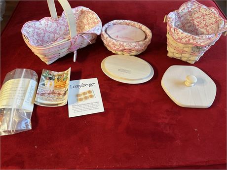 Longaberger Breast Cancer Awareness Basket lot