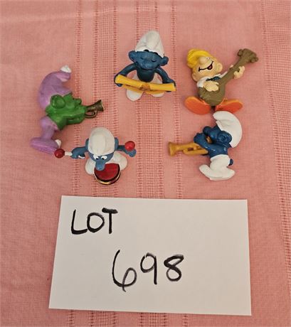 Original Vintage PVC Schleich Peyo Mixed Figurines Lot - 1980's Dates, Sizes