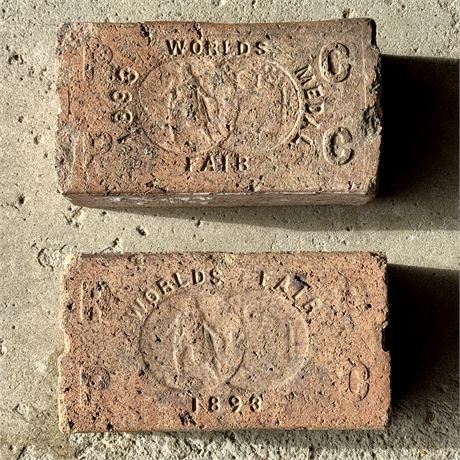 Pair of 1893 Chicago World's Fair Bricks