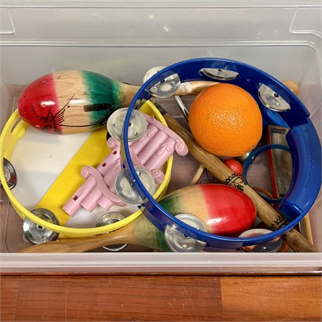 Collection of Children's Instruments - Maracas, Tambourines, Etc.