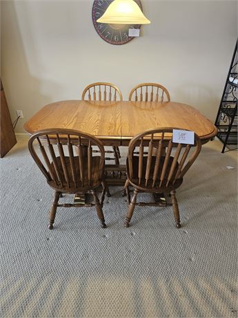 S.Beal Bros Oak Table & Chairs