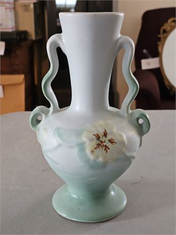 Weller Double Handle Nasturtium Matte Finish Pottery Vase