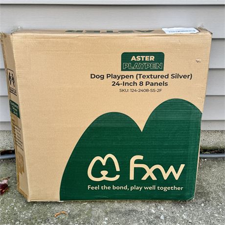 New Aster Dog Playpen For Yard, 8 - 24" Metal Panels