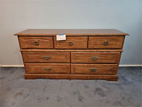 Nice Long Wood Dresser 7-Drawer