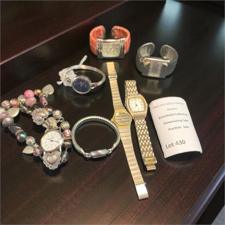 Peyote Bird Designs Beaded Watch, Phasar Expansion, Blue Verde Watch