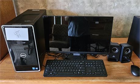 Dell I5 Windows 7 Tower PC And Dell 22" Monitor