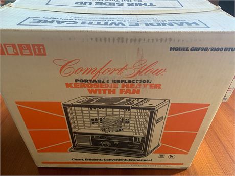 Comfort Glow Portable Reflection Kerosene Heater with Fan, Model GRF9B/9300 BTU