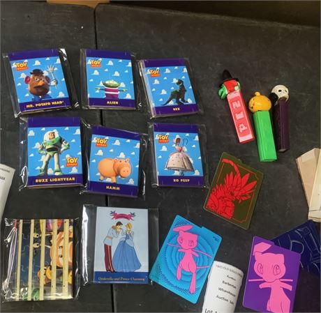 1995 Skybox Toy Story Cards, Halloween PEZ Dispensers, Pokémon TCG Card Dividers