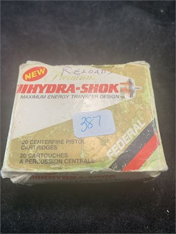 Federal Hydra Shok Reloads 9MM Luger 45 Cartridges