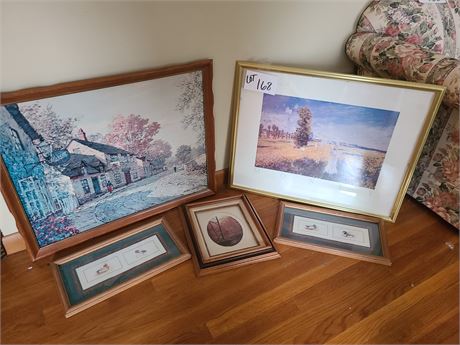 Mixed Art Lot: Prints Monet / Duck Prints / Country Scene & More