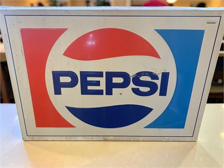 Pepsi Metal Advertising Sign (45" x 32" x 3")