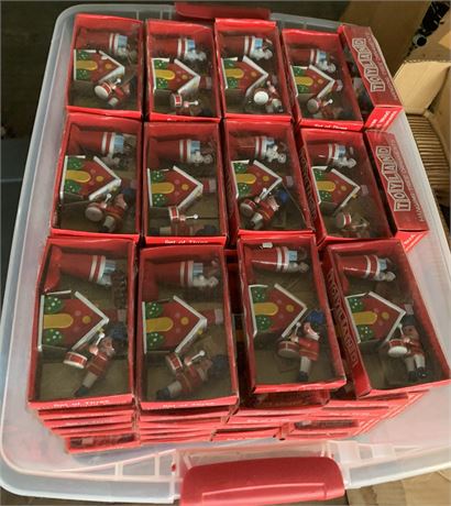 Vintage Toyland Handpainted Wood Tree Ornament Sets - 1 Box