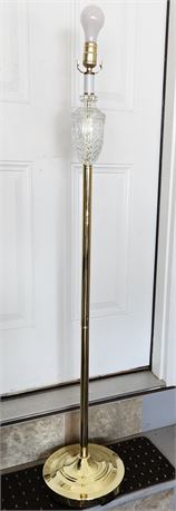 Glass & Brass Floor Lamp