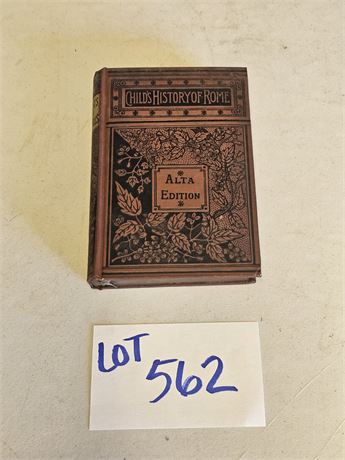 1875 Alta Edition "Child's History of Rome" Book