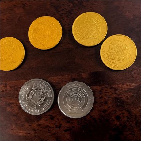 Mardi Gras Exonumia Token Lot Circus-Daze, Ladies & Lovers, Challenge Coin