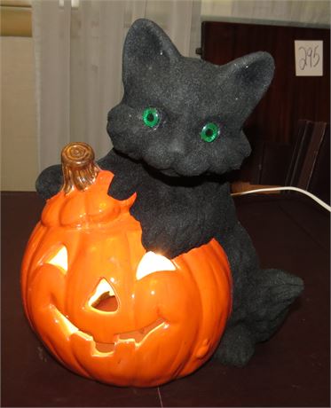 Cat / Pumpkin Halloween Light Up Decoration