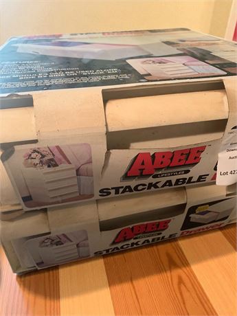 Abee Lifestyles Stackable Drawer Lot of 2 In Original Boxes