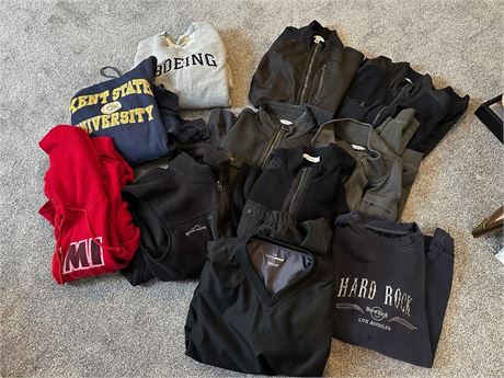 Mens Calvin Klein zip ups and hoodies lot